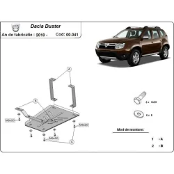 Stalowa osłona dyferencjału Dacia Duster I 4x4 (2010-2013)